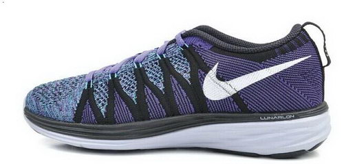Nike Flyknit Lunar Ii 2 Womens Running Shoes Blue Purple Silver New New Zealand